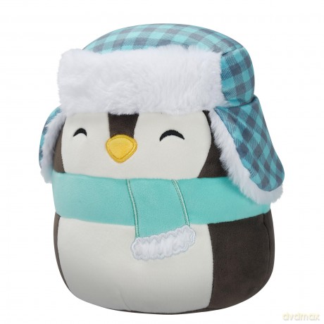 Squishmallows Original 7.5-Inch Luna the Black Penguin with Hat and Scarf