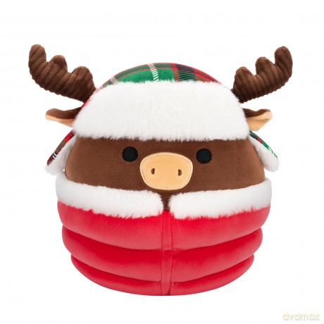 Squishmallows Original 7.5-Inch Maurice the Brown Moose with Puffer Jacket