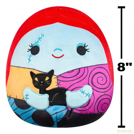 Squishmallows Original Disney 8-Inch Sally Holding Black Cat - Official Jazwares Plush
