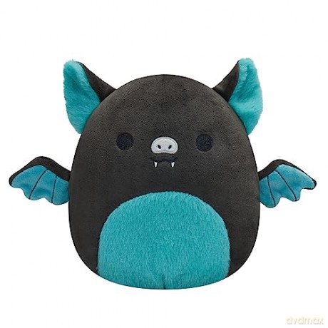 Squishmallows SQCR02386 Original 7.5-Inch Aldous Teal and Black Fruit Bat with Fuzzy Belly-Official Large Plush, Natural