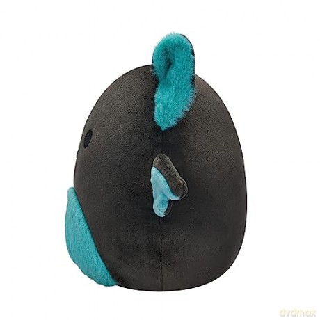 Squishmallows SQCR02386 Original 7.5-Inch Aldous Teal and Black Fruit Bat with Fuzzy Belly-Official Large Plush, Natural
