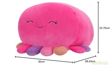Squishmallows SQCR04187 Stackables 12-Inch Medium-Sized Ultrasoft Official Kelly Toy Plush, Octavia-Pink Octopus W/Multicolored Tentacles