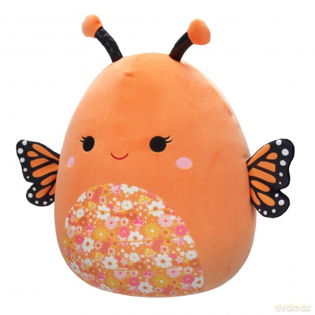 Squishmallows SQCR05473 16-Inch-Mony The Orange Monarch Butterfly with a Floral Belly, Multicolour