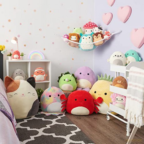Squishmallows SQCR05530 3.5 Inch Clip-On 5 Pack-Blue Skunk, Cream Bat, Purple Beetle, Lime Greem Llama, Yellow Dumbo Octopus, Multicolour