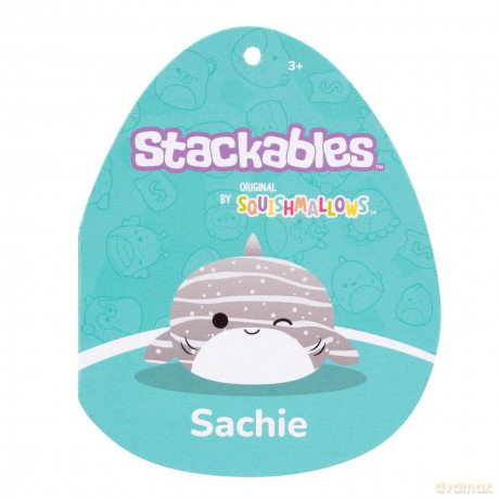 Squishmallows SQCR06550 Stackables 30 cm Sachie The Grey Striped Whale Shark