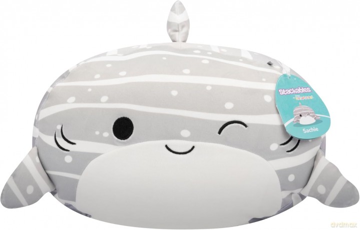 Squishmallows SQCR06550 Stackables 30 cm Sachie The Grey Striped Whale Shark
