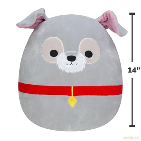 Squishmallows SQK0311 Disney 14-Inch Add Tramp to Your Squad, Ultrasoft Stuffed Animal Large, Official Kellytoy Plush, Grey