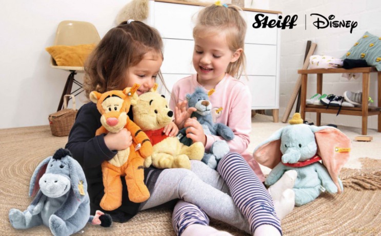 Steiff 024603 Eeyore 25 blue-gray sitting
