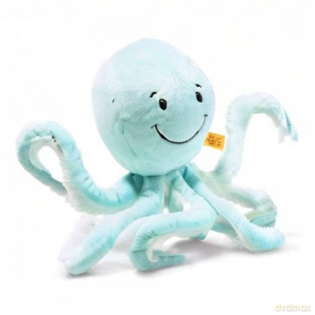 Steiff 063770 Soft Cuddly Friends Ockto octopus, turqu,27 cm, Turquoise