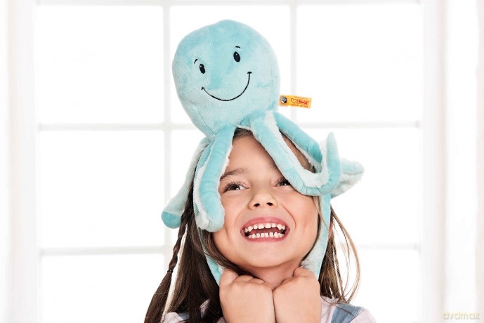 Steiff 063770 Soft Cuddly Friends Ockto octopus, turqu,27 cm, Turquoise