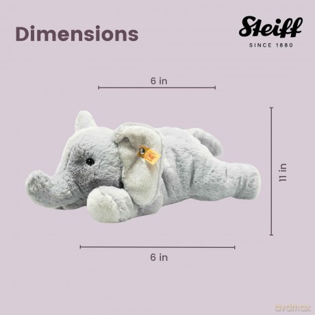 Steiff 064074 Soft Cuddly Friends Elna elephant, light, Gray Violet, 28 cm
