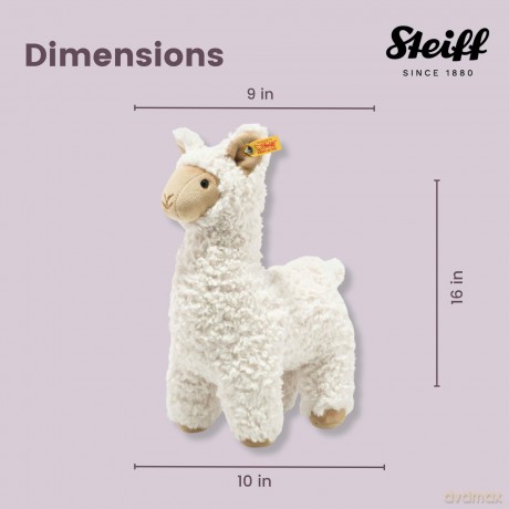 Steiff 069543 Animals Soft Cuddly Friends Leandro llama, Whisper White, 29 cm