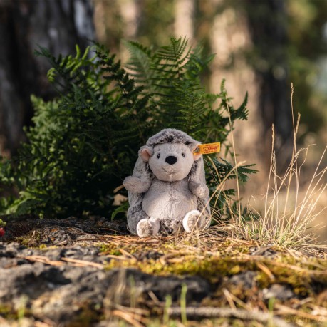 Steiff 074387 Soft Cuddly Friends Hedgy hedgehog grey, Seasame, 16 cm