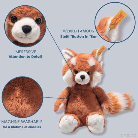 Steiff 075537 Panda Plush, Ginger, 28 cm