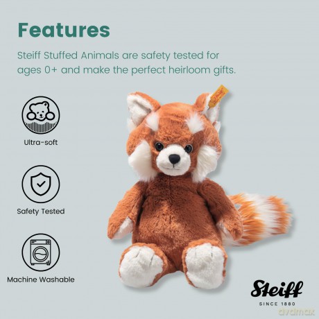 Steiff 075537 Panda Plush, Ginger, 28 cm