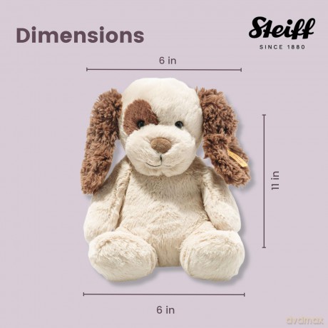 Steiff 083594 Soft Cuddly Friends Peppi whelp, cream, 28 cm, Beige