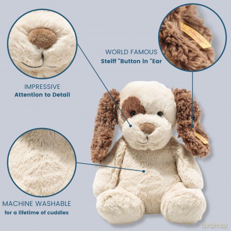 Steiff 083594 Soft Cuddly Friends Peppi whelp, cream, 28 cm, Beige