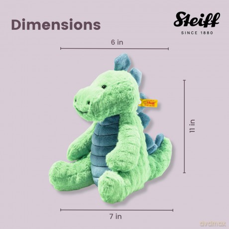 Steiff 087813 Soft Cuddly Friends Spott stegosaurus, Irish Green, 28 cm