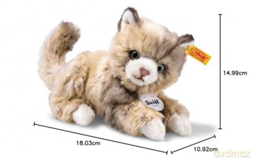 Steiff 099663 Spotted Lucy Cat, Brown,18 cm