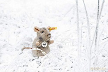Steiff 10cm Piff Mouse (Grey), 056222