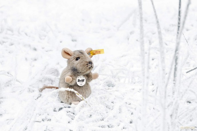 Steiff 10cm Piff Mouse (Grey), 056222