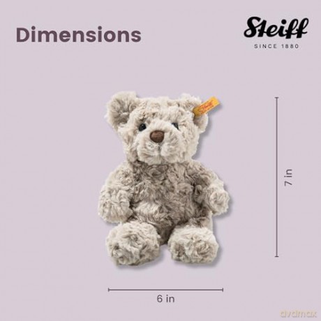Steiff 113413 Soft Cuddly Friends Honey Teddy Bear, Grey, 18 cm