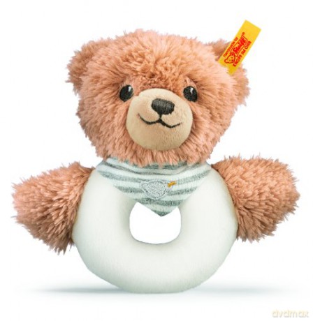 Steiff 12cm Sleep Well Bear Grip Toy (Grey)