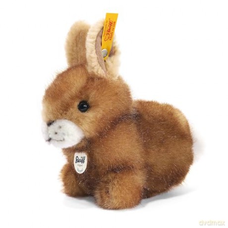 Steiff 14cm Hoppel Rabbit (Brown Tipped), 080081, Cashew