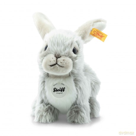 Steiff Dormili Rabbit 21 cm Cuddly Toy Grey Sitting, Gray Violet (067488)