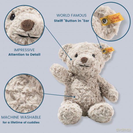 Steiff Soft Cuddly Friends Honey Teddy bear, Grey, 28, Rainy Day