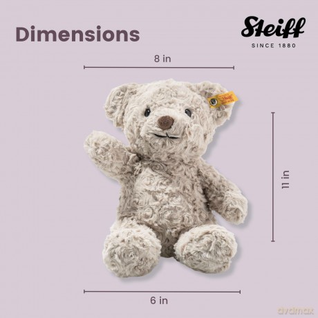 Steiff Soft Cuddly Friends Honey Teddy bear, Grey, 28, Rainy Day