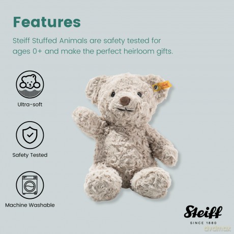 Steiff Soft Cuddly Friends Honey Teddy bear, Grey, 28, Rainy Day