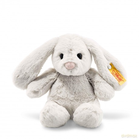 Steiff Soft Cuddly Friends Hoppie Rabbit, Light Grey, 18, 80463, Rainy Day
