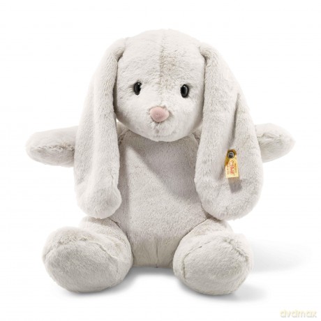 Steiff Soft Cuddly Friends Hoppie Rabbit, Light Grey, 38, Rainy Day