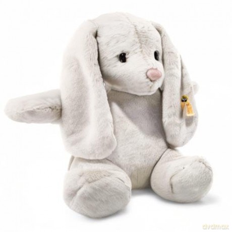 Steiff Soft Cuddly Friends Hoppie Rabbit, Light Grey, 38, Rainy Day