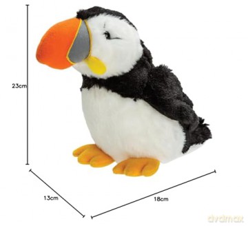 Suki Gifts International - Fluffy Puffin Plush Toy (14409-16cm H)