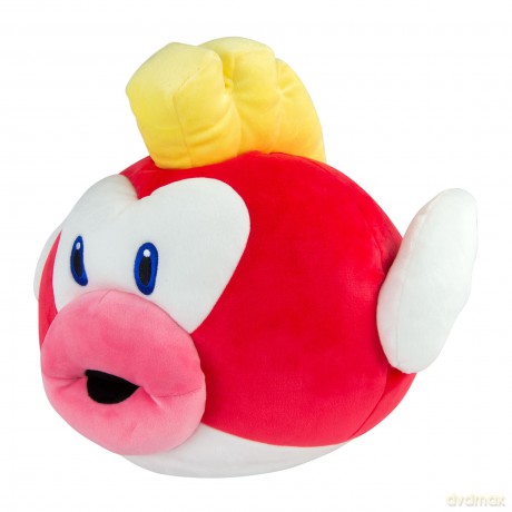 TOMY Plush - Mega Cheep Cheep Toy for Nintendo Fans, Soft Stuffed Animal for Kids, 15 Inches, Red