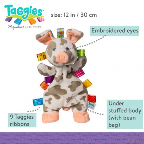 Taggies Lovey Soft Toy, 30-Centimetres, Patches Pig