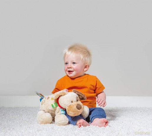 Taggies- Pluszaks, 31741, Marron/Blanc, 30,5 cm, 12", Soft Toy
