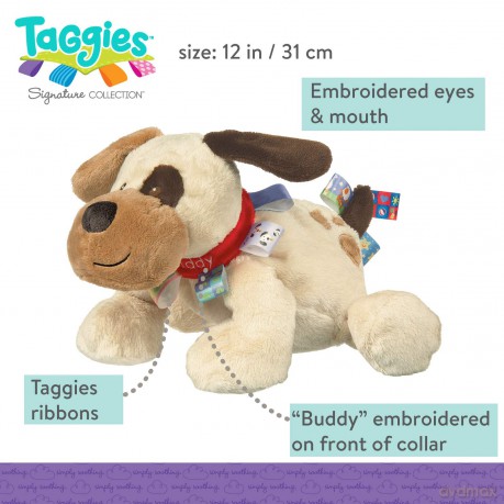 Taggies- Pluszaks, 31741, Marron/Blanc, 30,5 cm, 12", Soft Toy