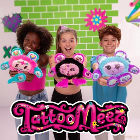 TattooMeez Glow in the Dark, create a personalised teddy bear with the glow in the dark temporary tattoos also suitable skin. Peel, tattoo and unbox, fun personalised crafts for kids. Age 4+