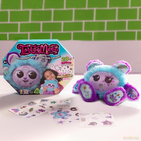 TattooMeez Metallic, create a personalised teddy bear with the metallic temporary tattoos also suitable skin. Peel, tattoo and unbox, fun personalised crafts for kids.. Age 4+