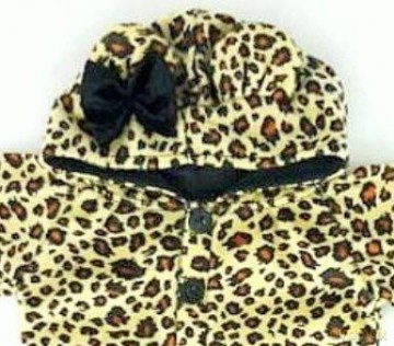 Teddy Bear Clothes Leopard Pattern All-in-One fits Most Build a Bear 38-40 cm (Brown)