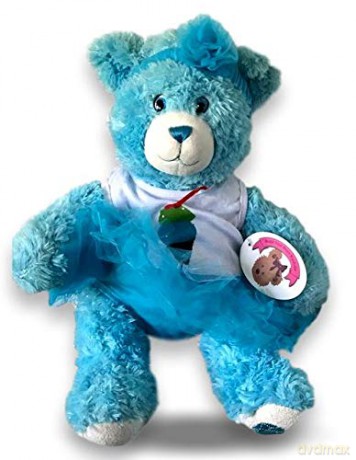 Teddy Bear Clothes Tutu Dress Headband fits Most Build a Bear By Build Your Bears Wardrobe (Blue)