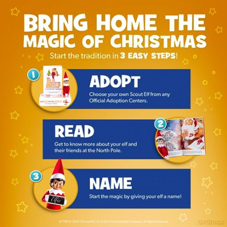 The Elf on the Shelf: A Christmas Tradition - Boy Scout Elf with Blue Eyes - Includes Artfully Illustrated Storybook, Keepsake Box and Official Adoption Certificate