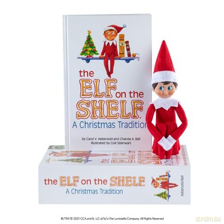 The Elf on the Shelf: A Christmas Tradition - Boy Scout Elf with Blue Eyes - Includes Artfully Illustrated Storybook, Keepsake Box and Official Adoption Certificate