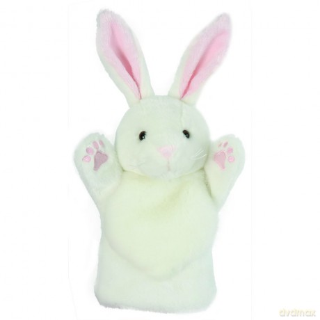 The Puppet Company - CarPets - White Rabbit Hand Puppet,25 cm