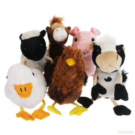 The Puppet Company - Finger Puppets - Farm Animals Set of 6, Multi-colored, 15 centimeters