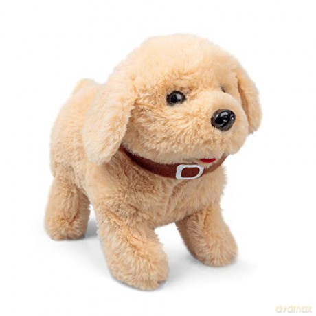 Tobar Animigos Flipping Labrador Puppy Electronic Soft Dog Toy,White,Small