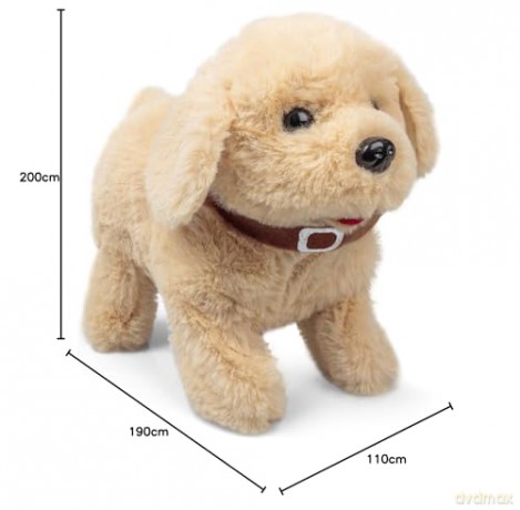Tobar Animigos Flipping Labrador Puppy Electronic Soft Dog Toy,White,Small